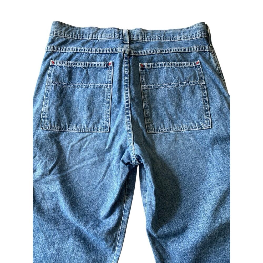Vintage Abercrombie And Fitch 90s Y2k Cargo Baggy Carpenter Mid Rise Jeans M - Picture 2 of 8